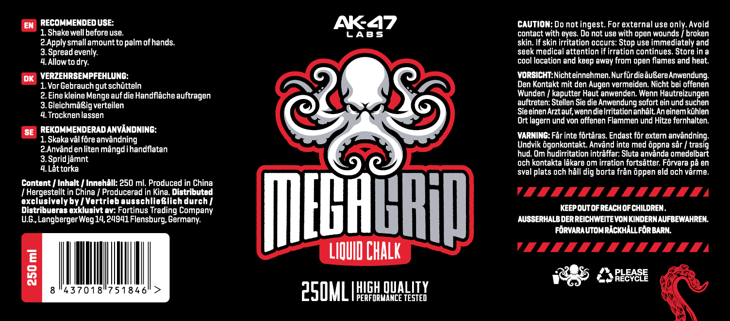 AK-47 Labs Mega Grip Liquid Chalk - 250 ml