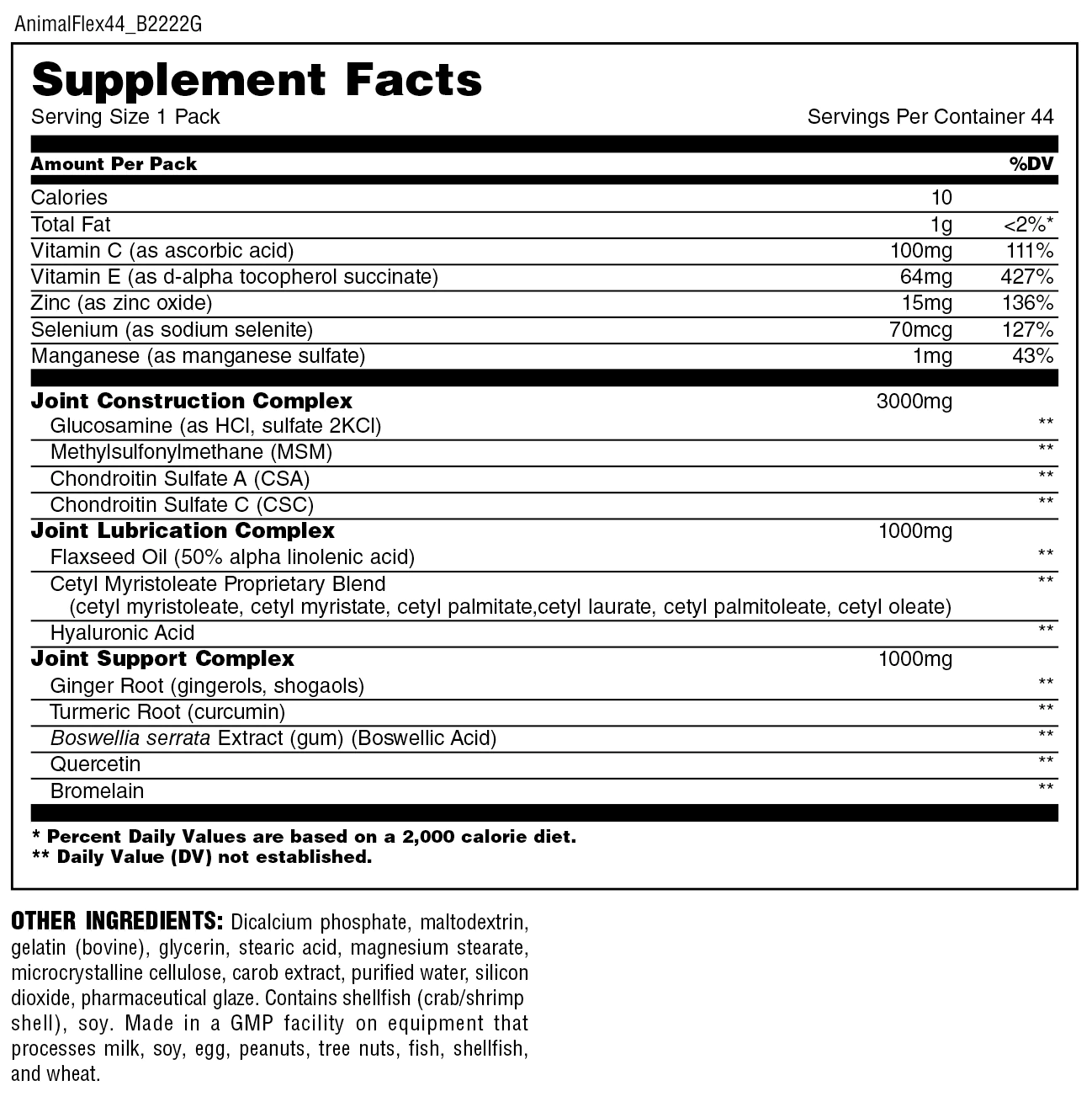 Animal Flex - 44 packs