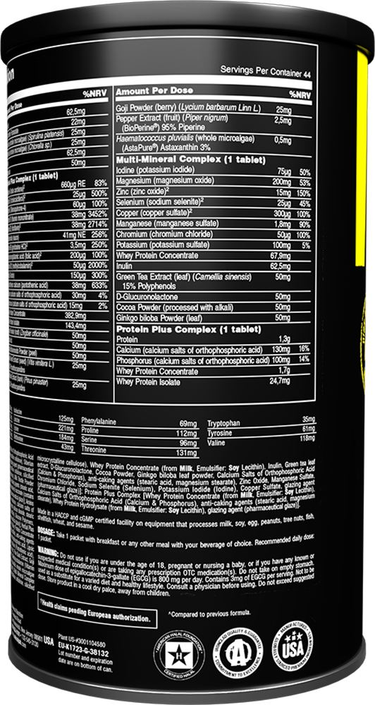 Animal Pak - 44 packs