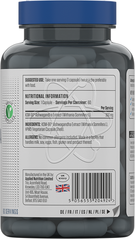 Applied Nutrition Aswagandha KSM-66 - 60 caps