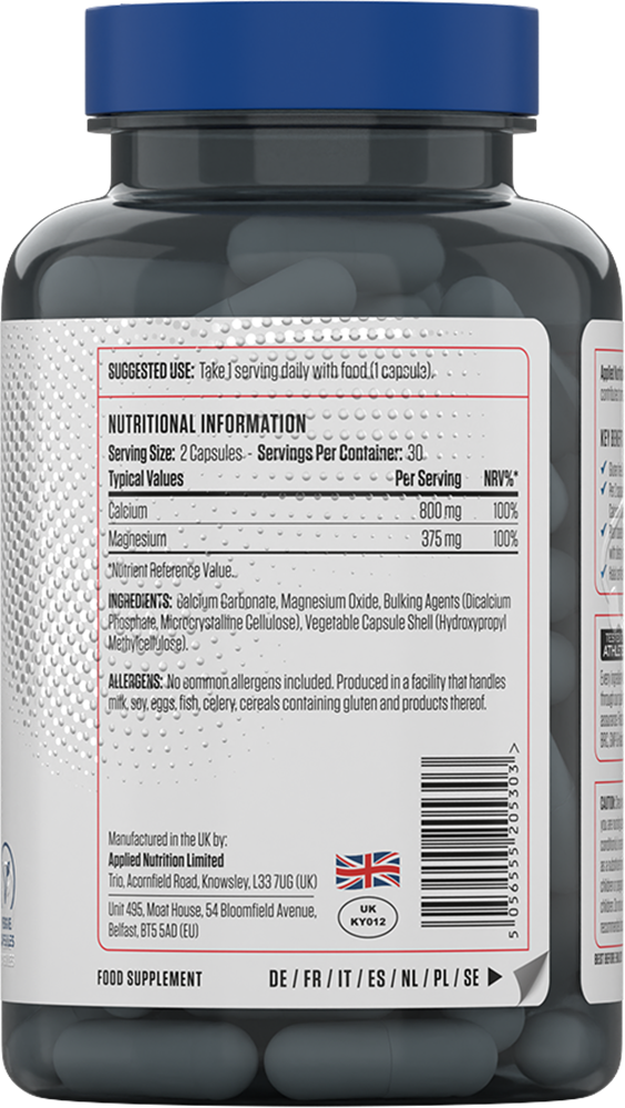 Applied Nutrition Calcium & Magnesium - 60 caps