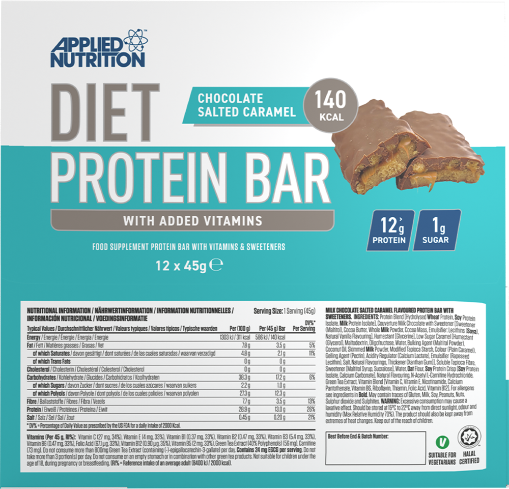 Applied Nutrition Diet Protein Bar - 12 x 45 g