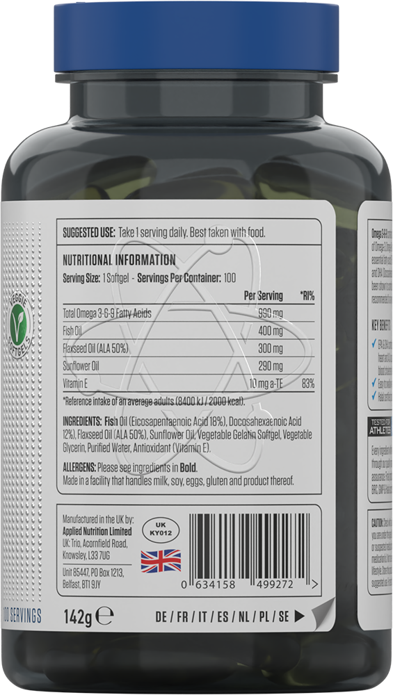 Applied Nutrition Tri-Omega 369 - 100 softgels