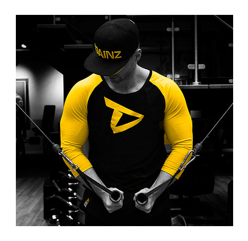 Dedicated 3/4 Sleeve Raglan Shirt Logo - Black