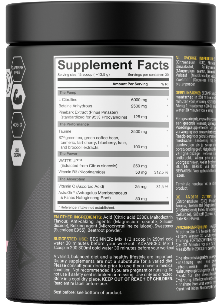 Dedicated Nutrition Unstoppable Pump - 405 g