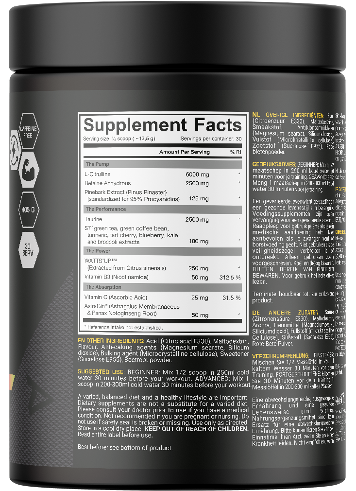 Dedicated Nutrition Unstoppable Pump - 405 g