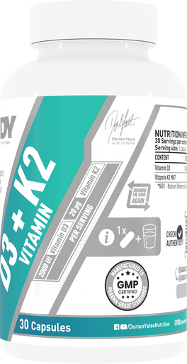 DY Nutrition D3 + K2 Vitamin - 30 caps