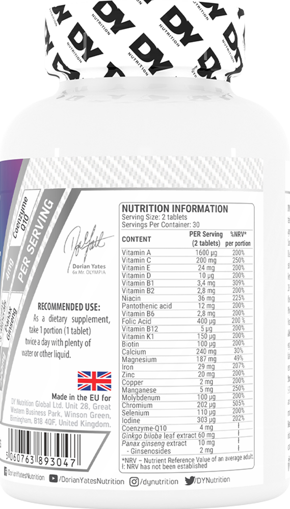 DY Nutrition Multivitamin Complex - 60 tabs
