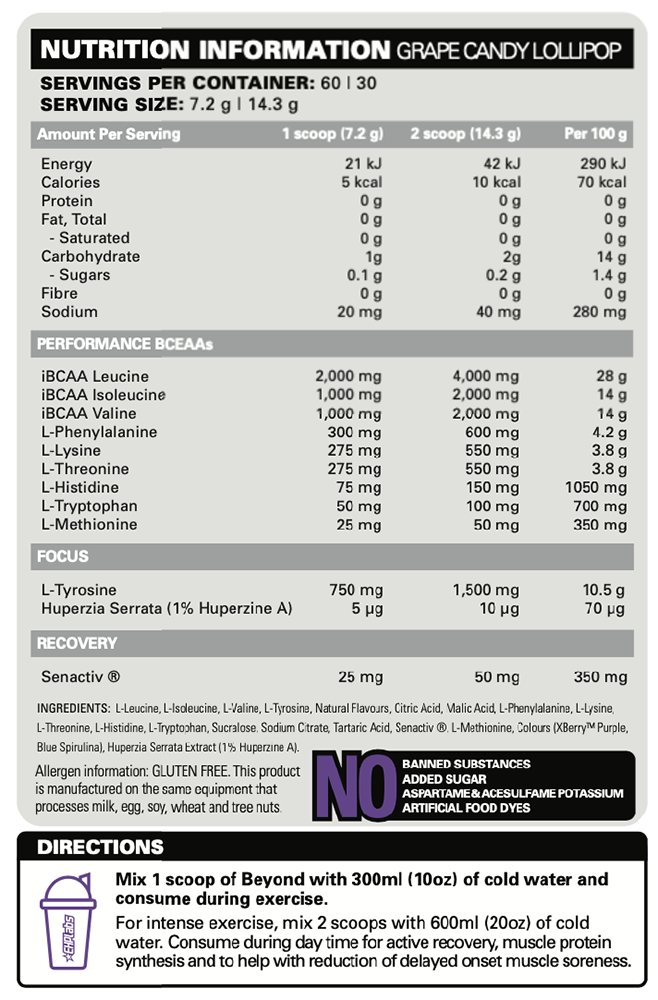 EHP Labs Beyond BCAA+EAA Intra-Workout - 60 servings