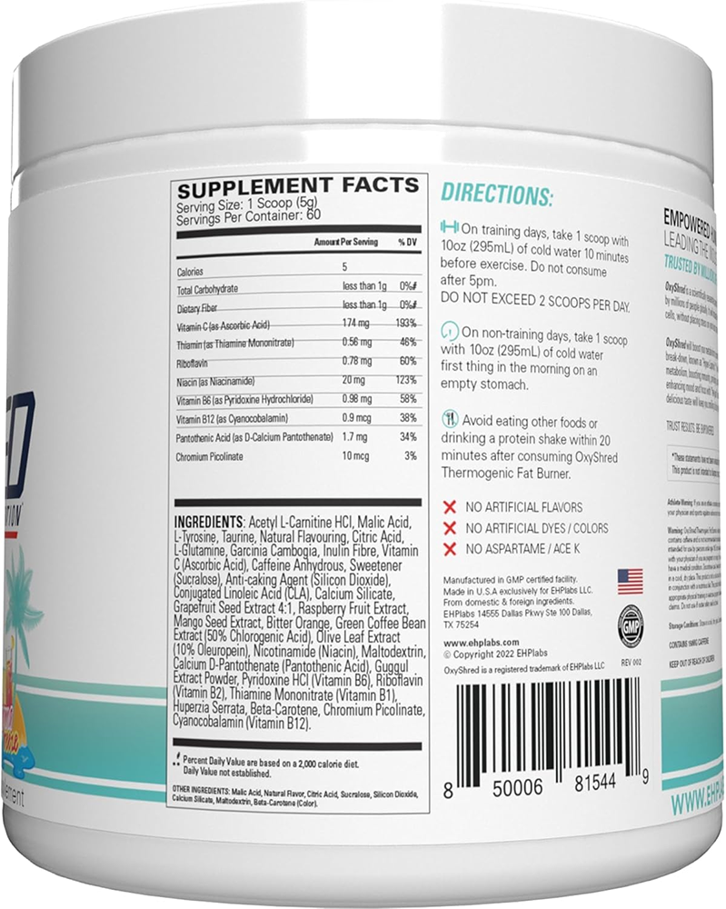 EHP Labs OxyShred - 60 servings