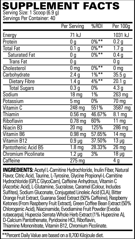 EHP Labs OxyShred Hardcore - 40 servings