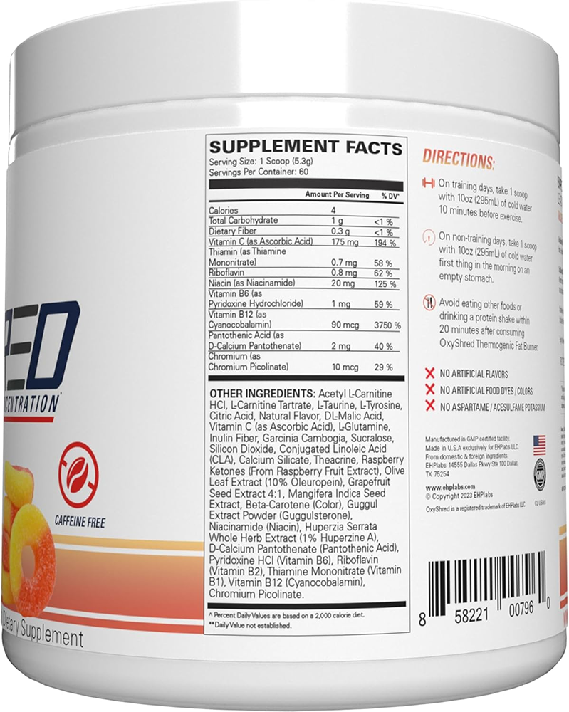 EHP Labs OxyShred Non-Stim - 60 servings