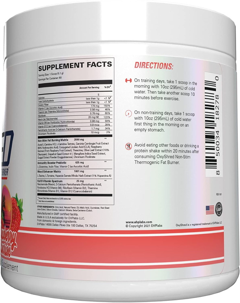 EHP Labs OxyShred Non-Stim - 60 servings
