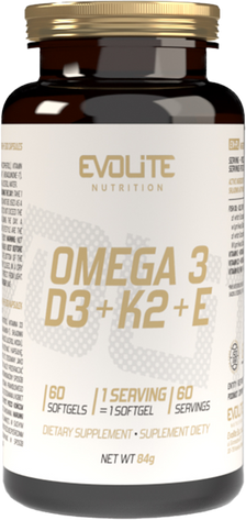 Evolite Omega 3+D3+k2+E - 60 Softgels