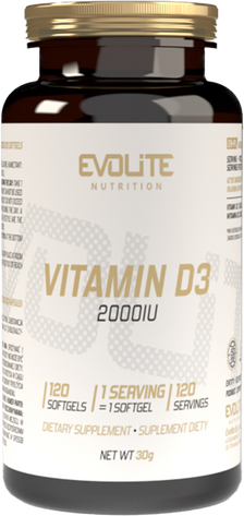 Evolite Vitamin D3 2000 IU - 120 softgels