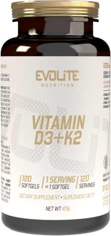 Evolite Vitamin D3+K2 - 120 softgels