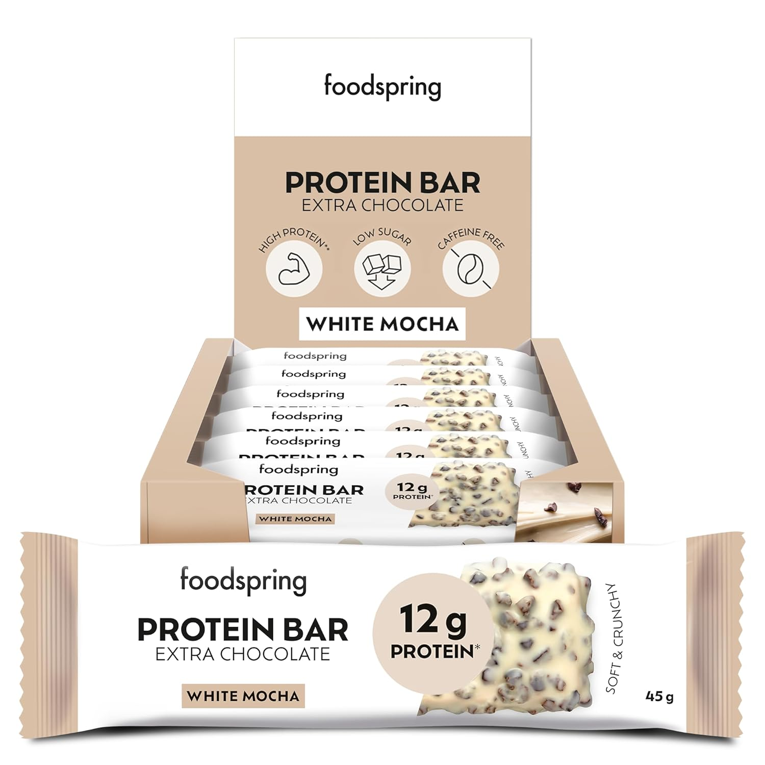 Foodspring Protein Bar Extra Chocolate - 12 x 45 g