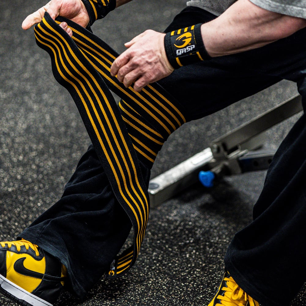 GASP Knee Wraps - Black/Flame