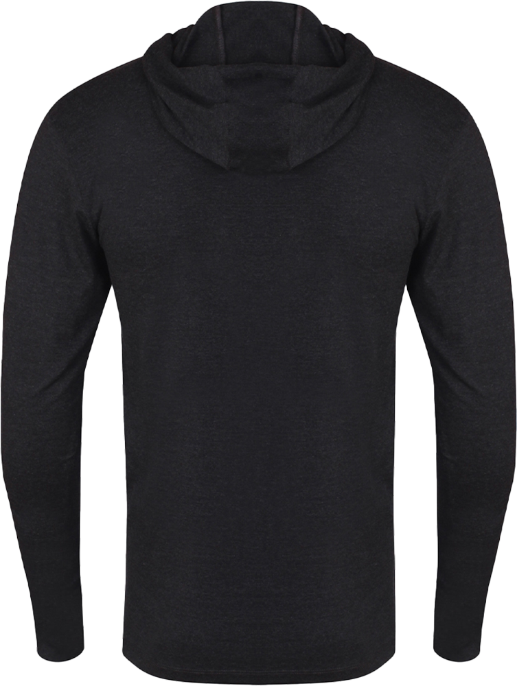 GGTOP009 Gold's Gym Long Sleeve Hood T-Shirt - S - Black