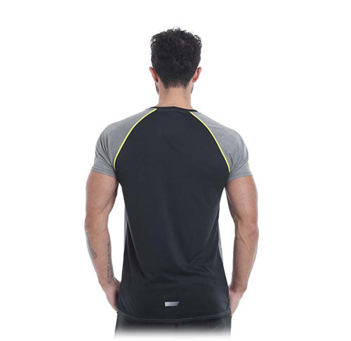 GGTS079 Gold's Gym Performance T-Shirt - Black/Grey
