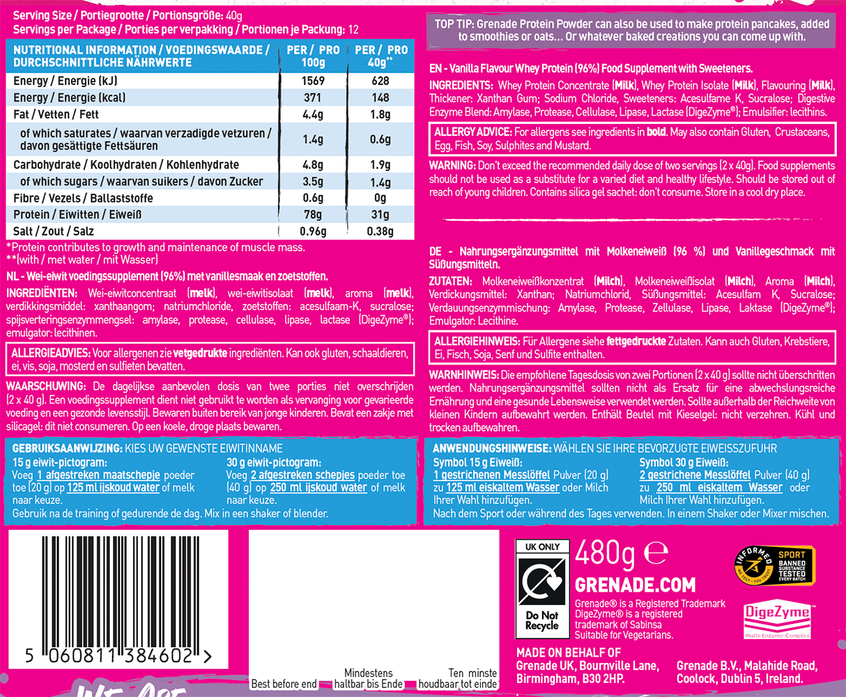 Grenade Protein - 480 g