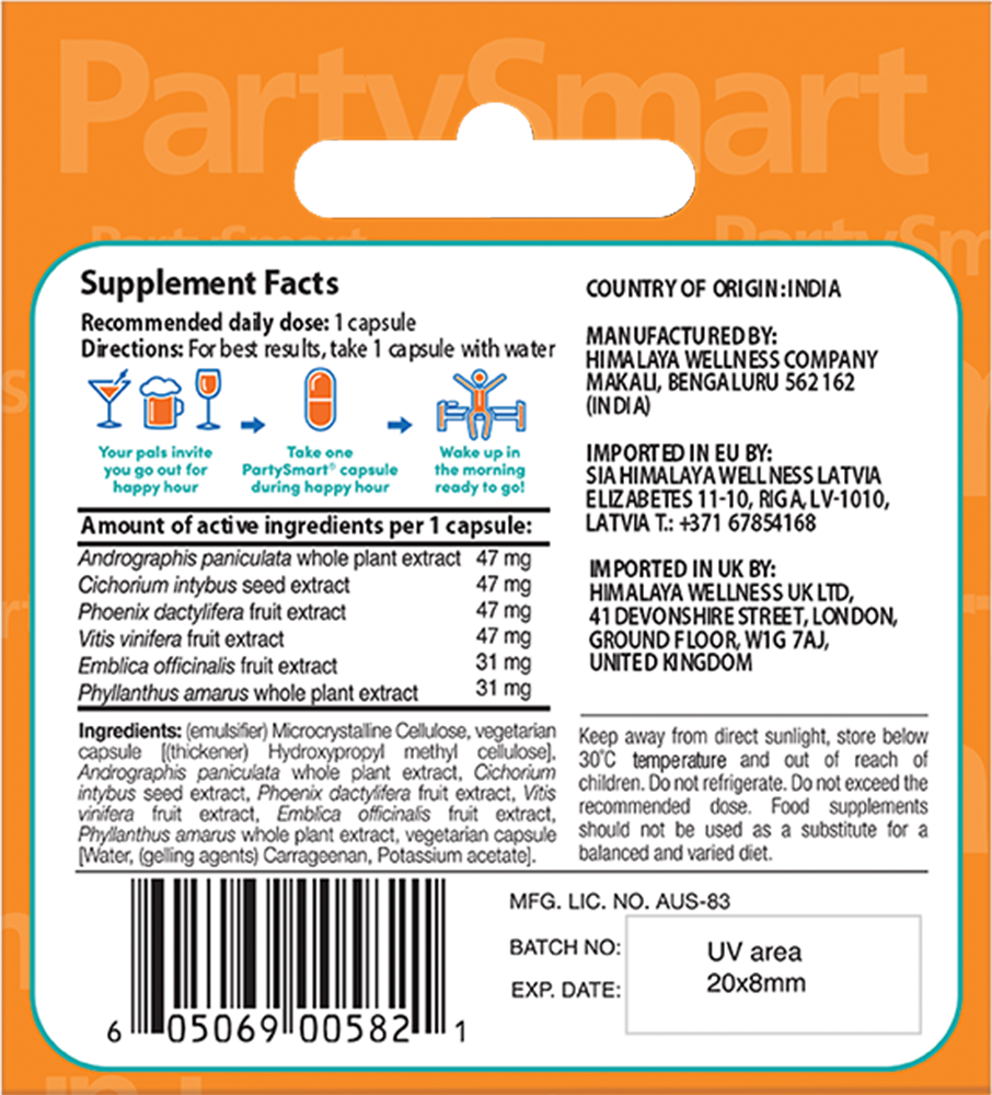 Himalaya PartySmart - 10 caps