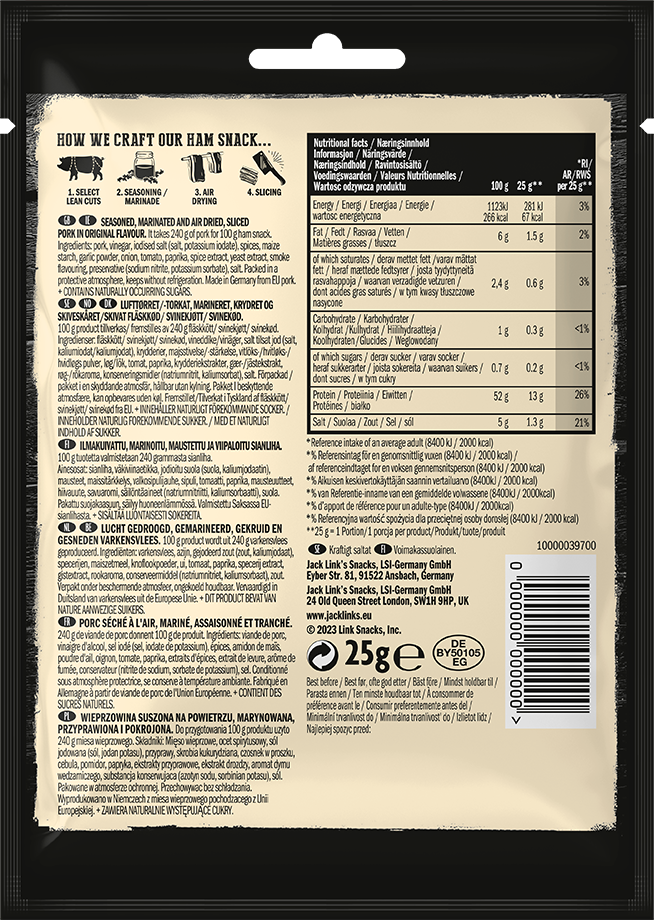 Jack Link's Ham Snack - 12 x 25 g