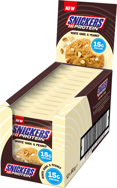 Snickers HiProtein Cookie - 12 x 60 g - White Choc & Peanut