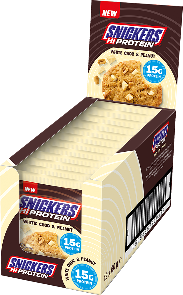 Snickers HiProtein Cookie - 12 x 60 g - White Choc & Peanut