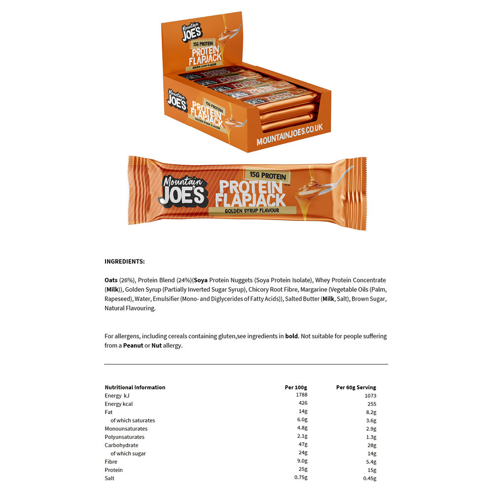 Mountain Joe's Protein Flapjacks - 16 x 60 g