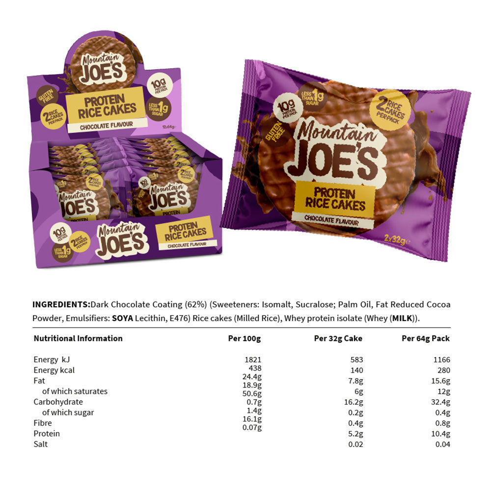 Mountain Joe's Protein Rice Cakes - 12 x 64 g