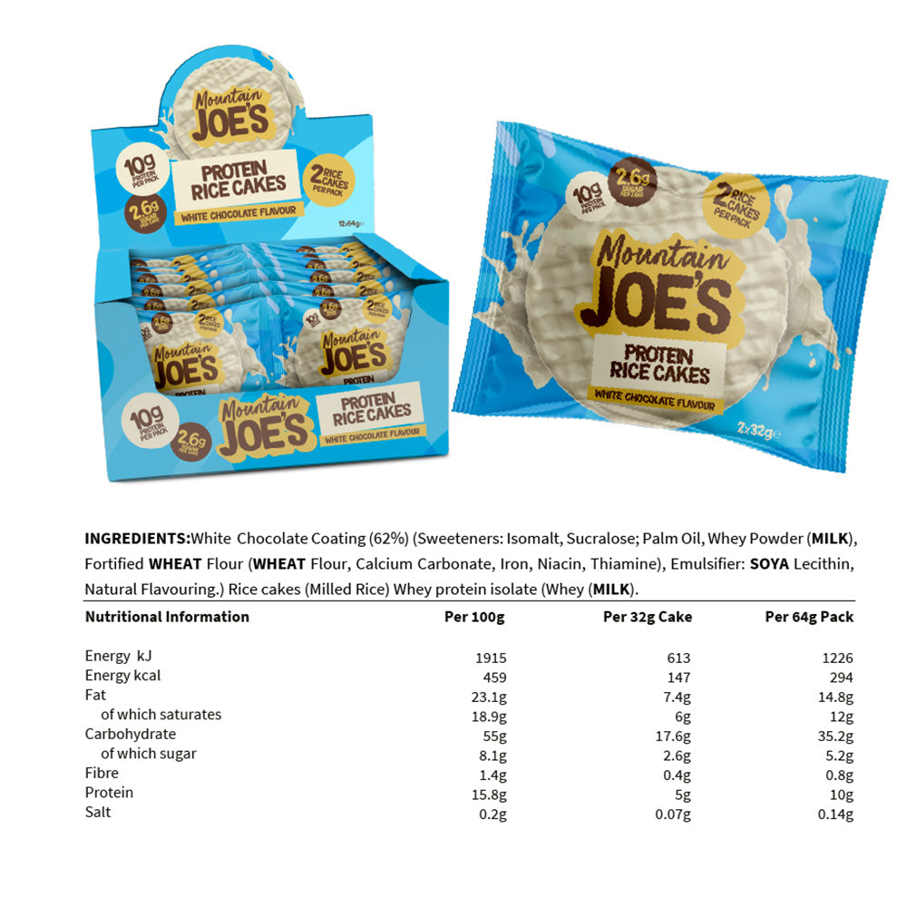 Mountain Joe's Protein Rice Cakes - 12 x 64 g