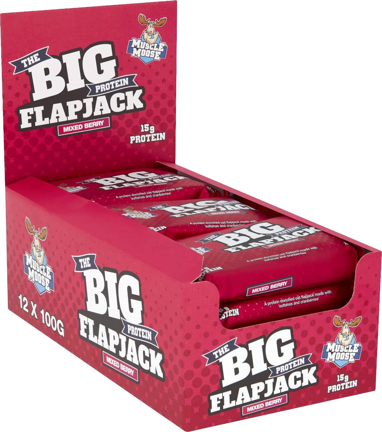 Muscle Moose Big Protein Flapjack - 12 x 100 g