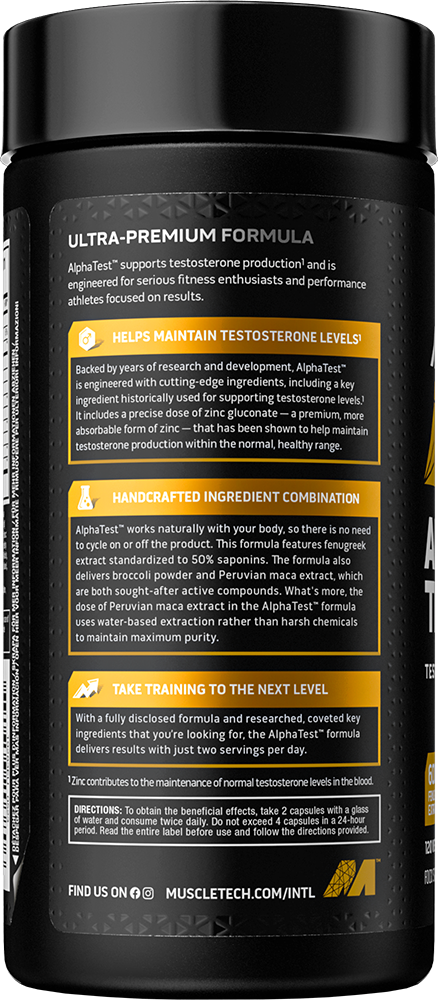 MuscleTech Alphatest - 120 caps