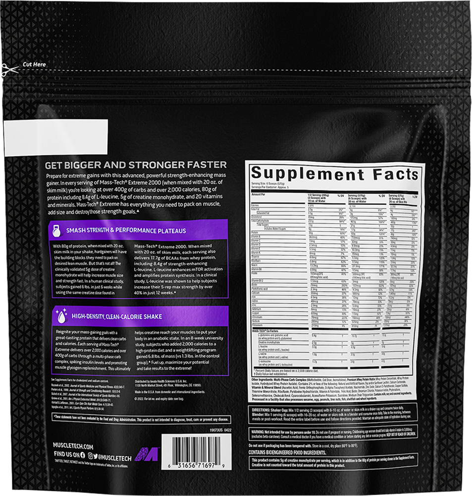MuscleTech Mass Tech Extreme 2000 - 2720 g
