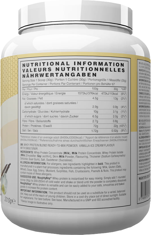 Naughty Boy Advanced Whey Protein - 2010 g
