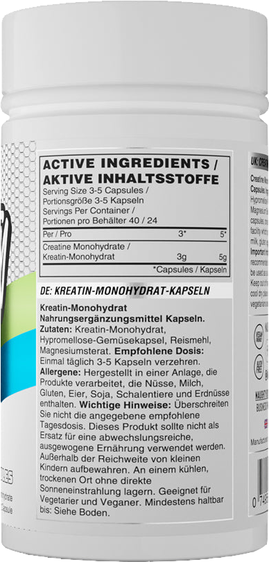 Naughty Boy Creatine Capsules - 120 caps