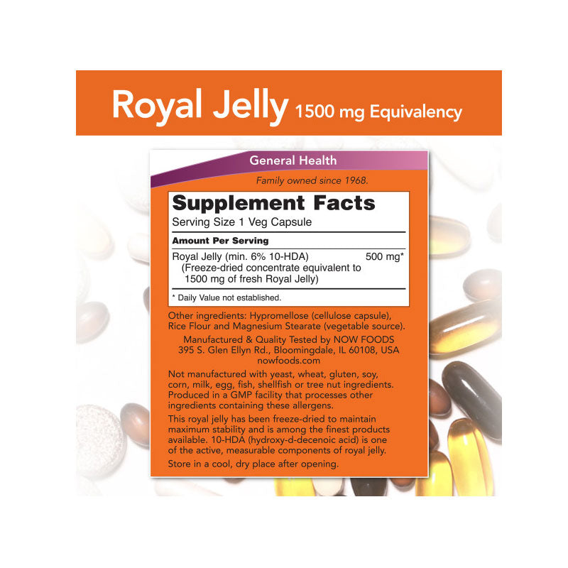 NOW Foods NOW2565 Royal Jelly 1500 mg - 60 veg caps