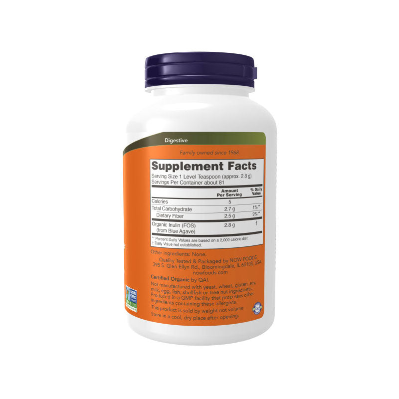 NOW Foods NOW2944 Inulin Powder Organic - 227 g