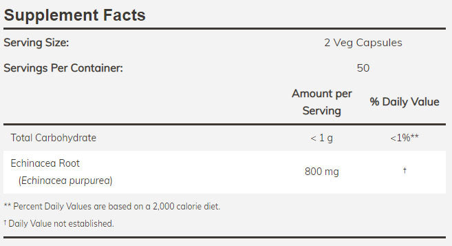 NOW Foods NOW4660 Euchinacea Purp 400 mg - 100 veg caps