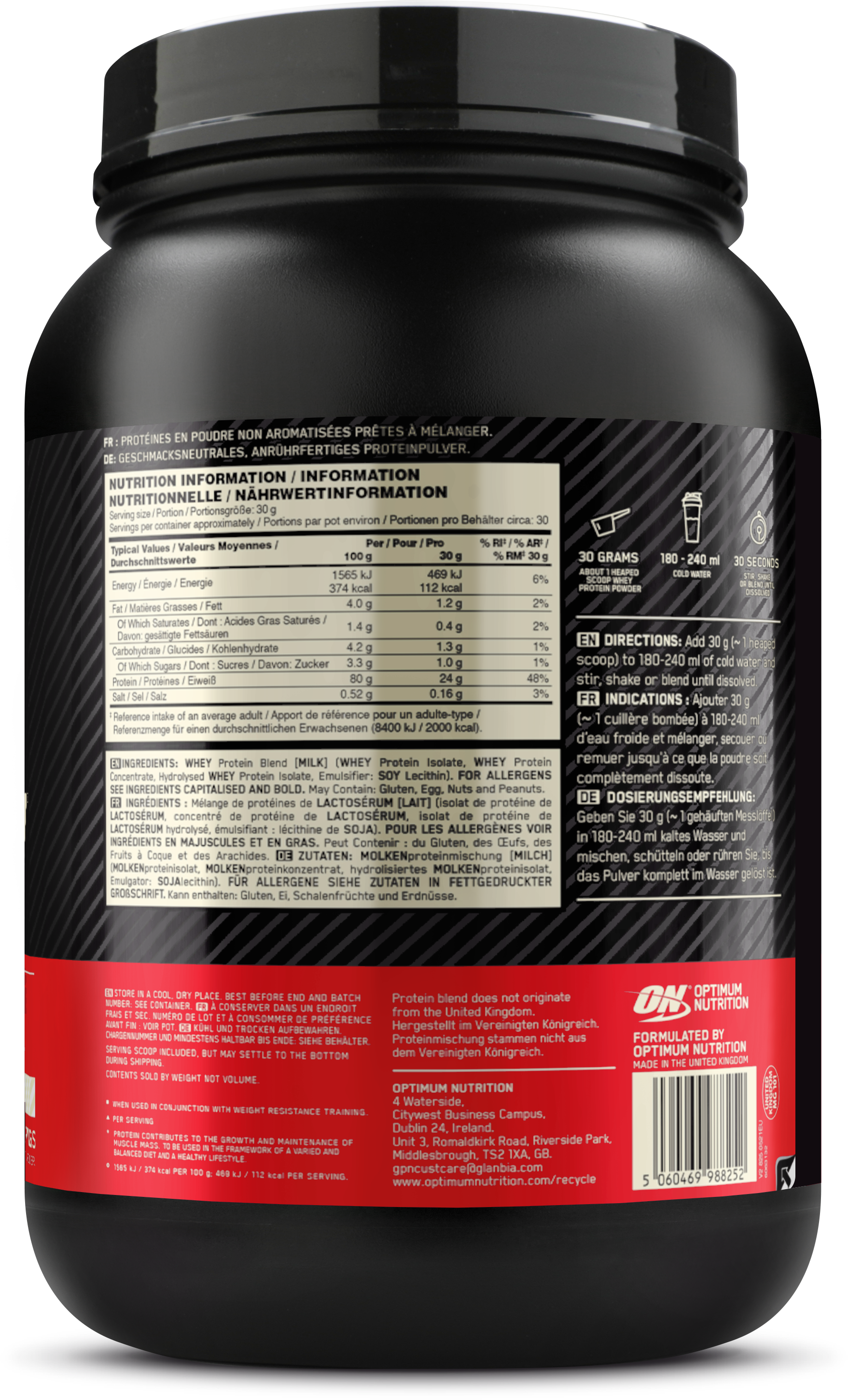 Optimum Nutrition Gold Standard 100% Whey - 900 g
