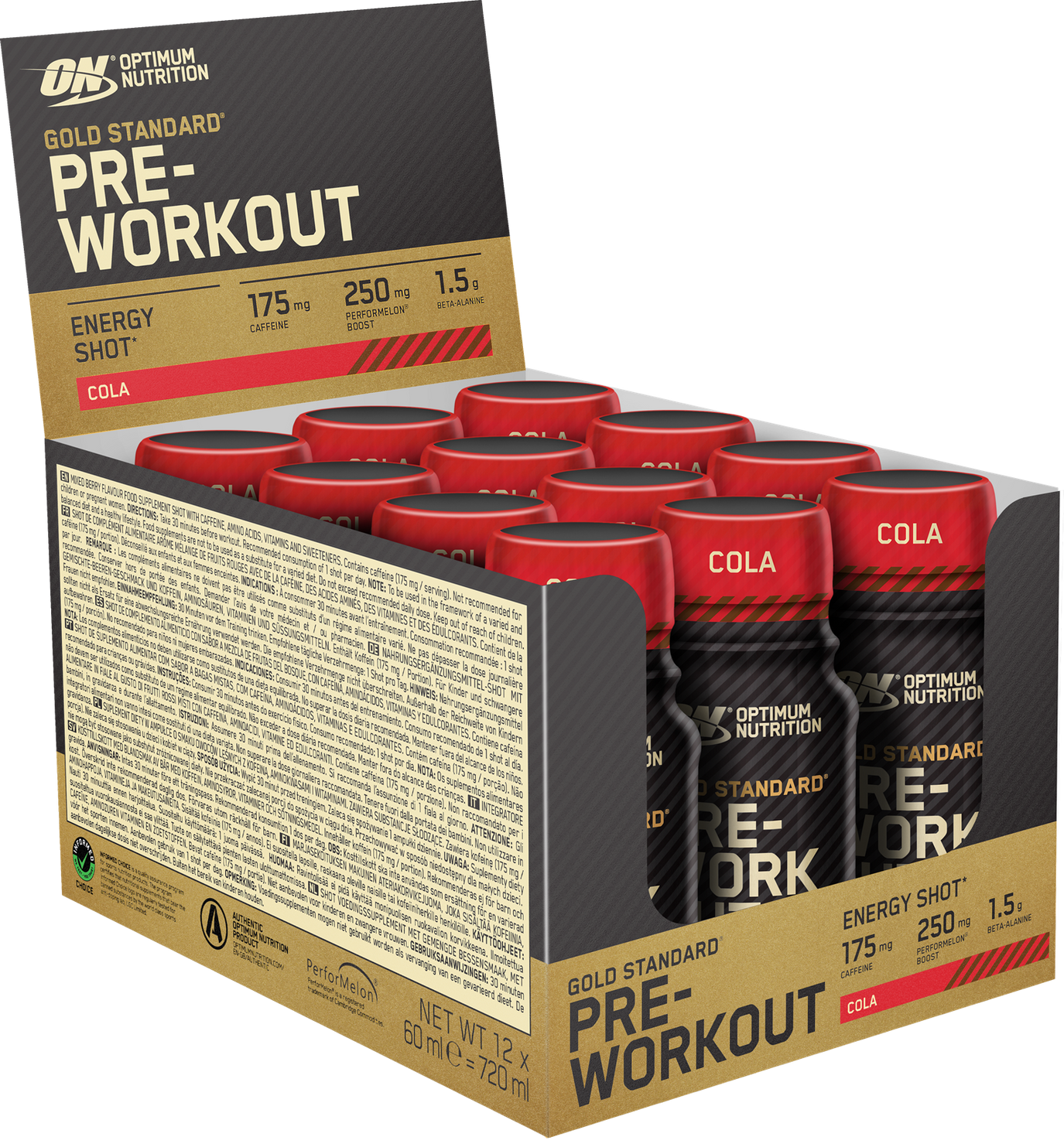 Optimum Nutrition Gold Standard Pre-workout Shot - 12 x 60 ml