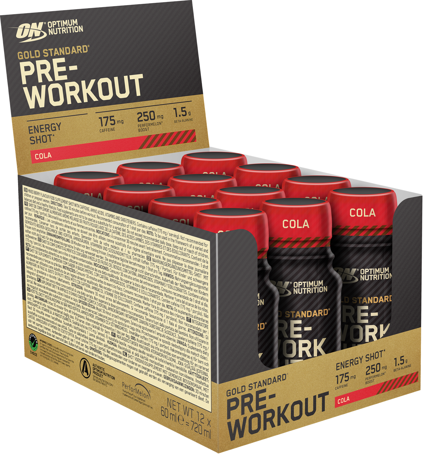 Optimum Nutrition Gold Standard Pre-workout Shot - 12 x 60 ml