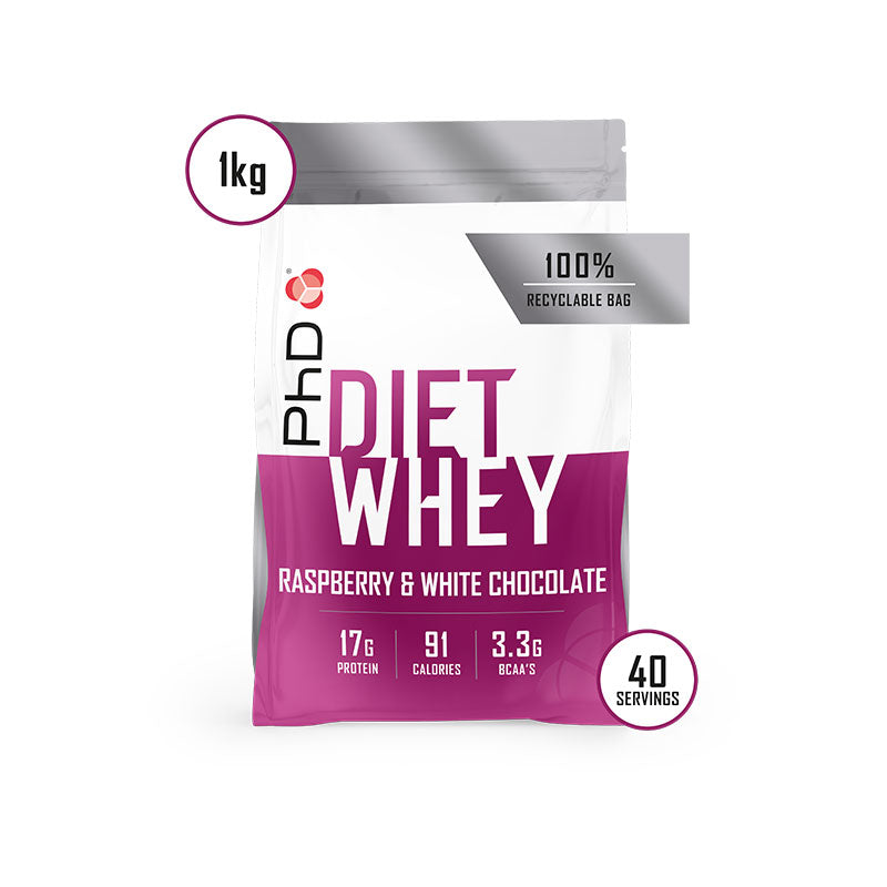 PhD Nutrition Diet Whey - 1000 g - Raspberry White Choco