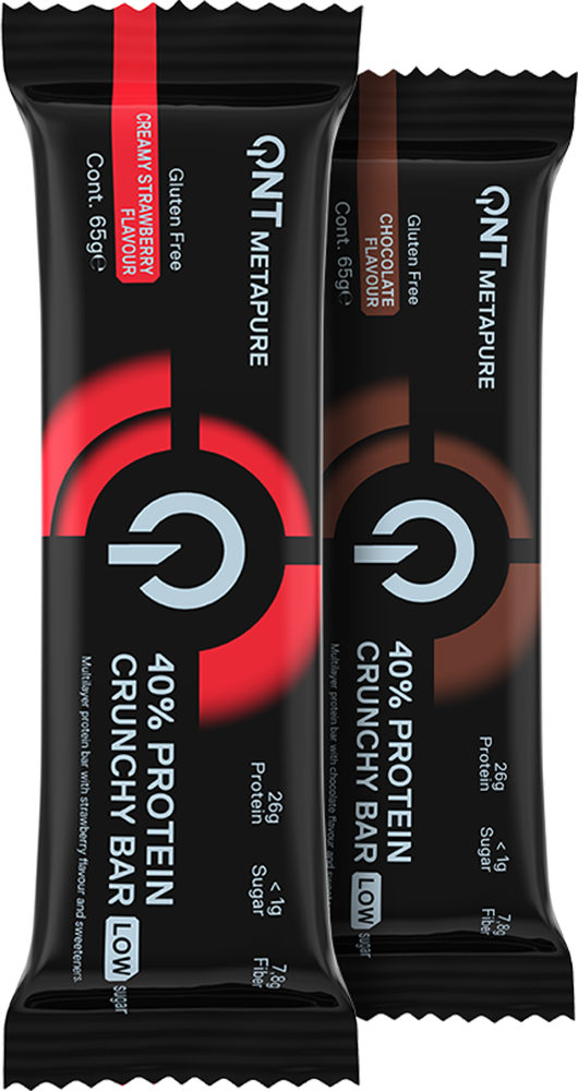QNT 40% Protein Crunchy Bar - 12 x 65 g