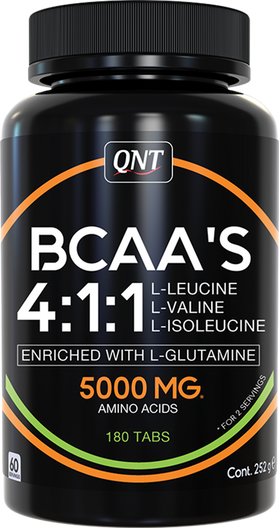 QNT BCAA 4:1:1+ L-Glutamine - 180 tabs