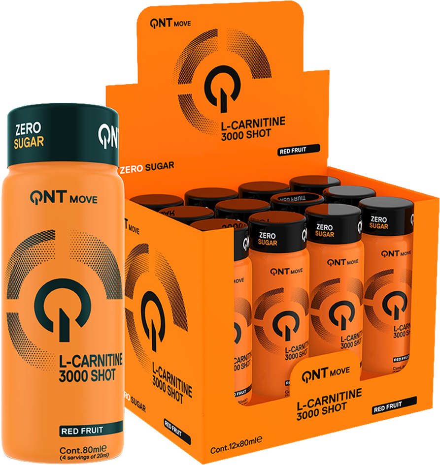 QNT L-Carnitine 3000 mg - 12 x 80 ml - Red Fruit