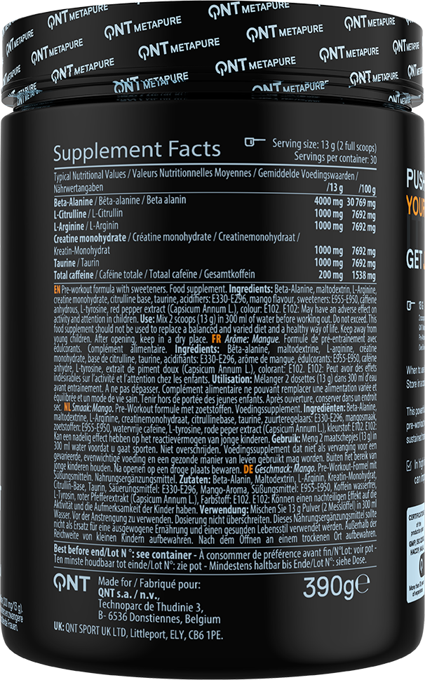 QNT Pre-workout Overdrive - 390 g