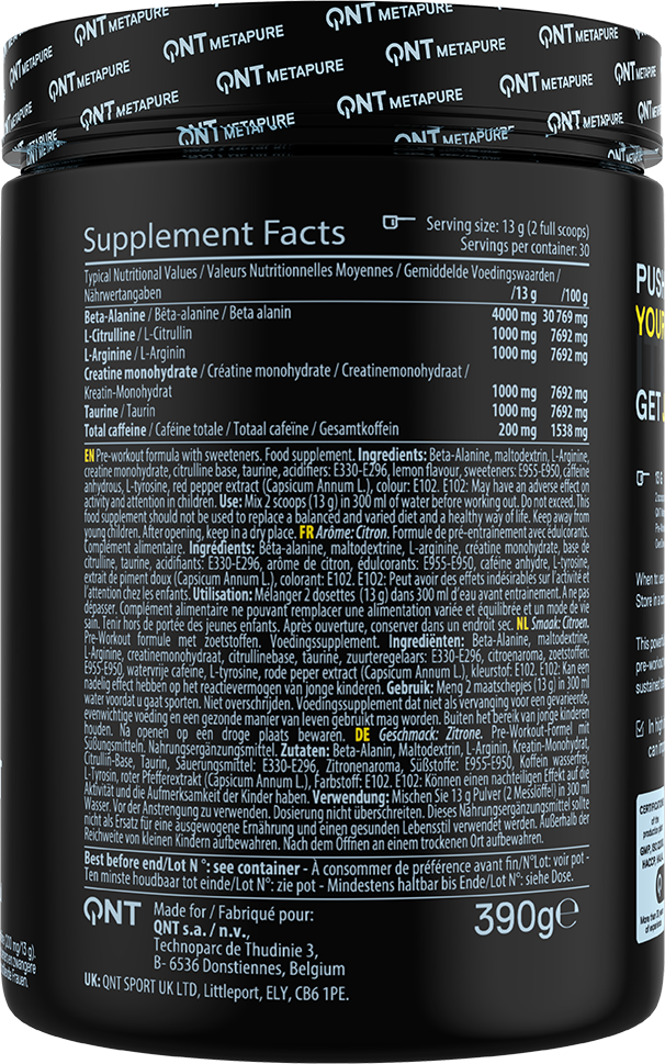QNT Pre-workout Overdrive - 390 g
