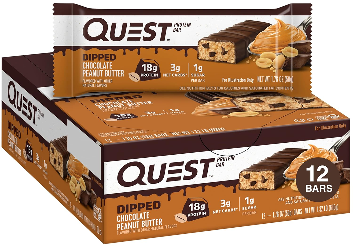 Quest Dipped Bar - 12 x 50 g